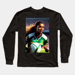 Woman Rugby Player Long Sleeve T-Shirt